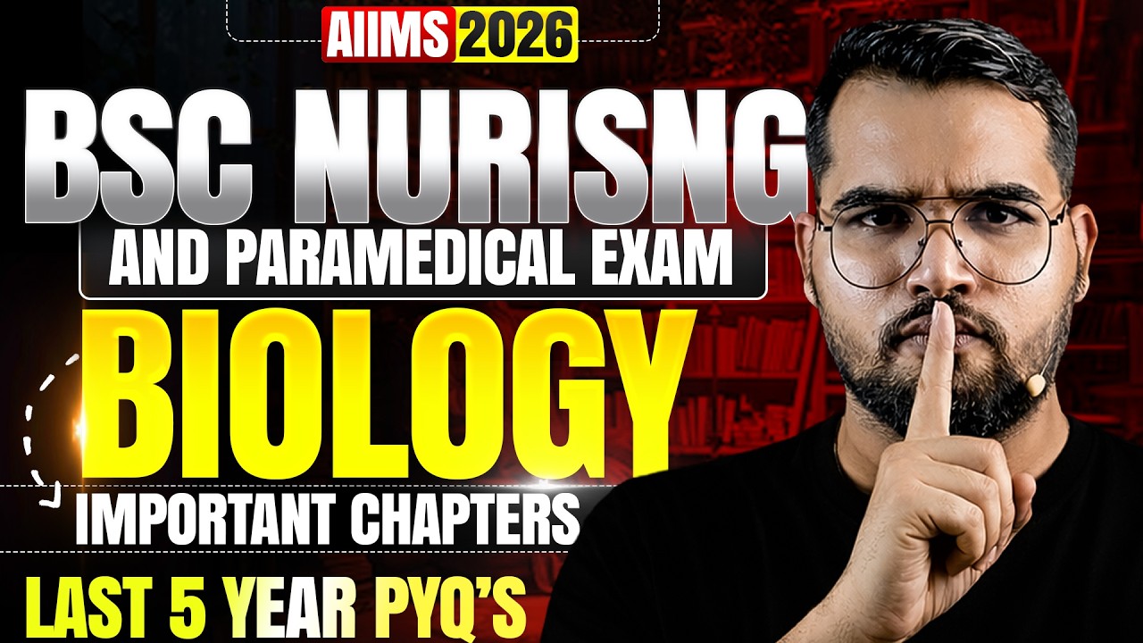 AIIMS BSc Nursing Biology 2026 🔥 | Important Chapters + 5 Year PYQ Analysis + AIIMS Delhi Strategy