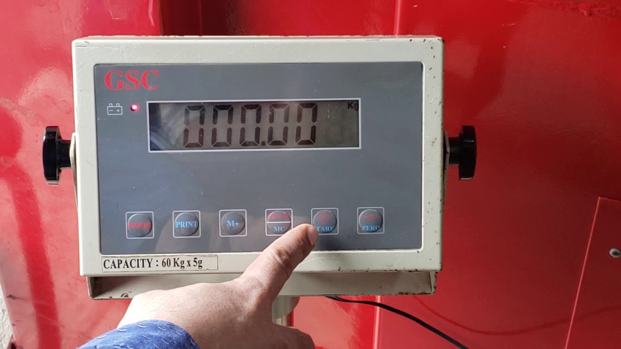 Ajuste de peso (calibración) indicador GSC (o indicador Tomas)