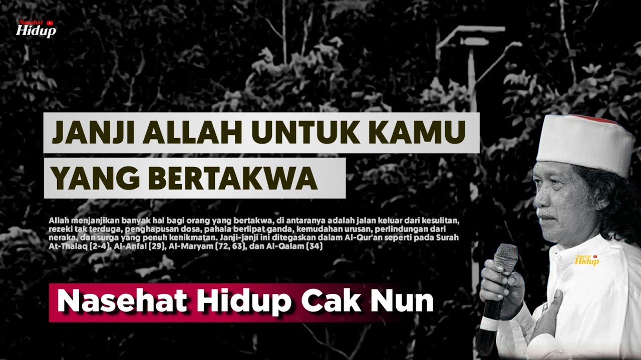 Janji Allah untuk kamu yang bertakwa - Nasehat Hidup Cak Nun