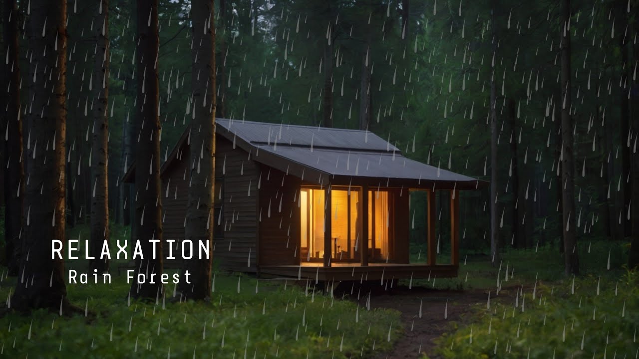 Calm Your Mind and Sleep Soundly with Heavy Rain and Thunderstorms on Your Roof at Night