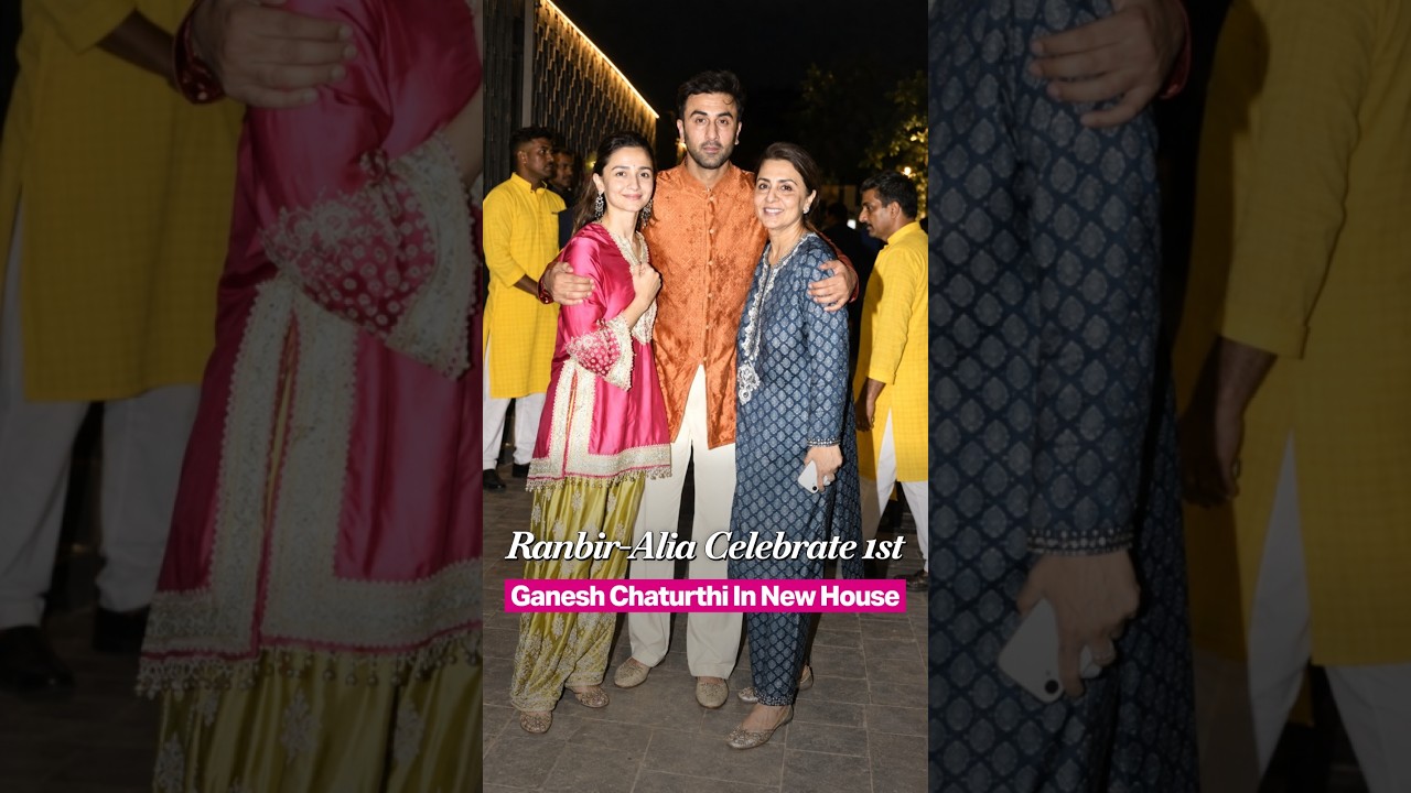 Ranbir Kapoor, Alia Bhatt Perform Ganpati Visarjan With Family