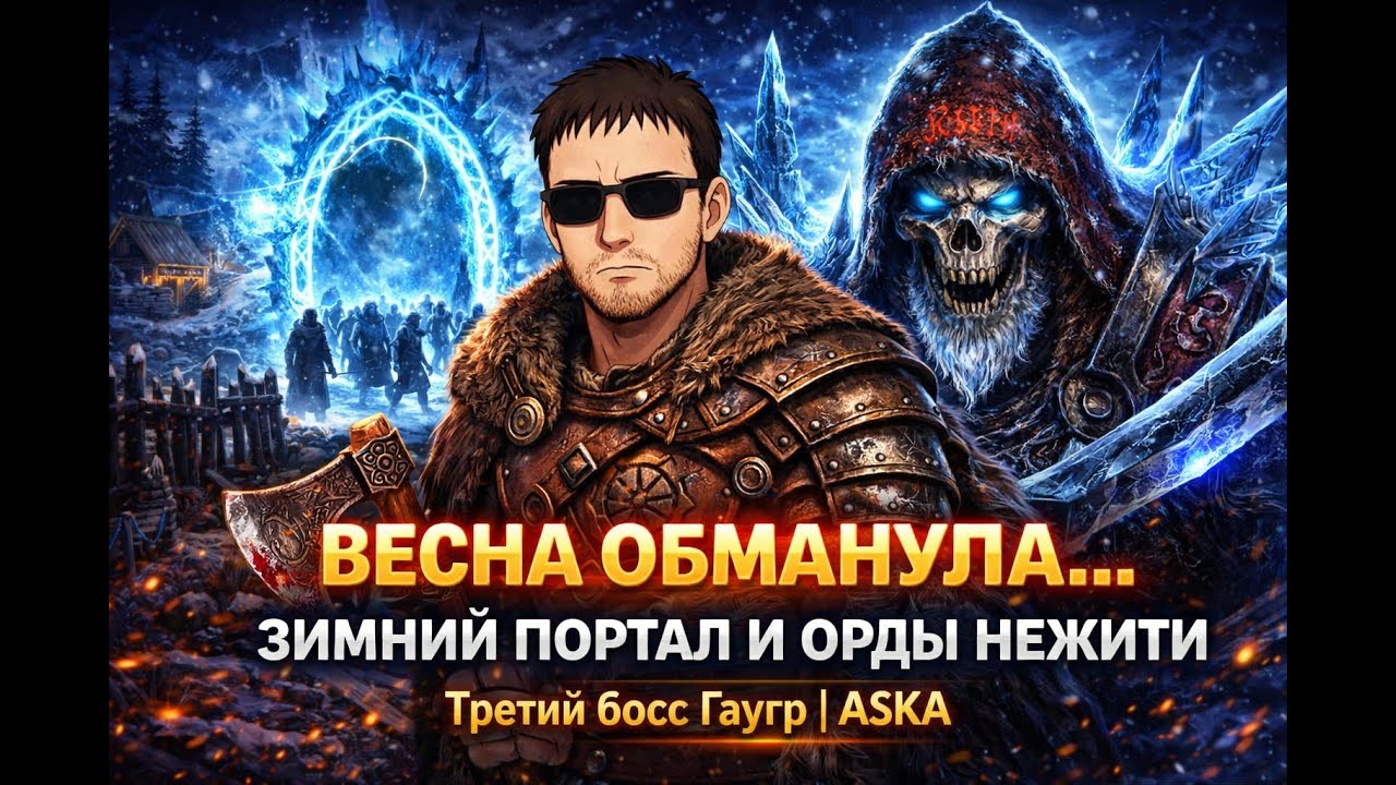 ВЕСНА ОБМАНУЛА… ЗИМНИЙ ПОРТАЛ И ОРДЫ НЕЖИТИ | Третий босс Гаугр | ASKA #11
