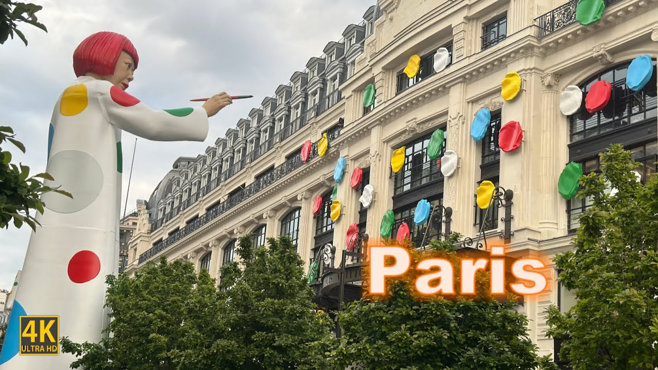 Paris, France 🇫🇷｜Evening walk in Paris 4k｜Paris walking tour