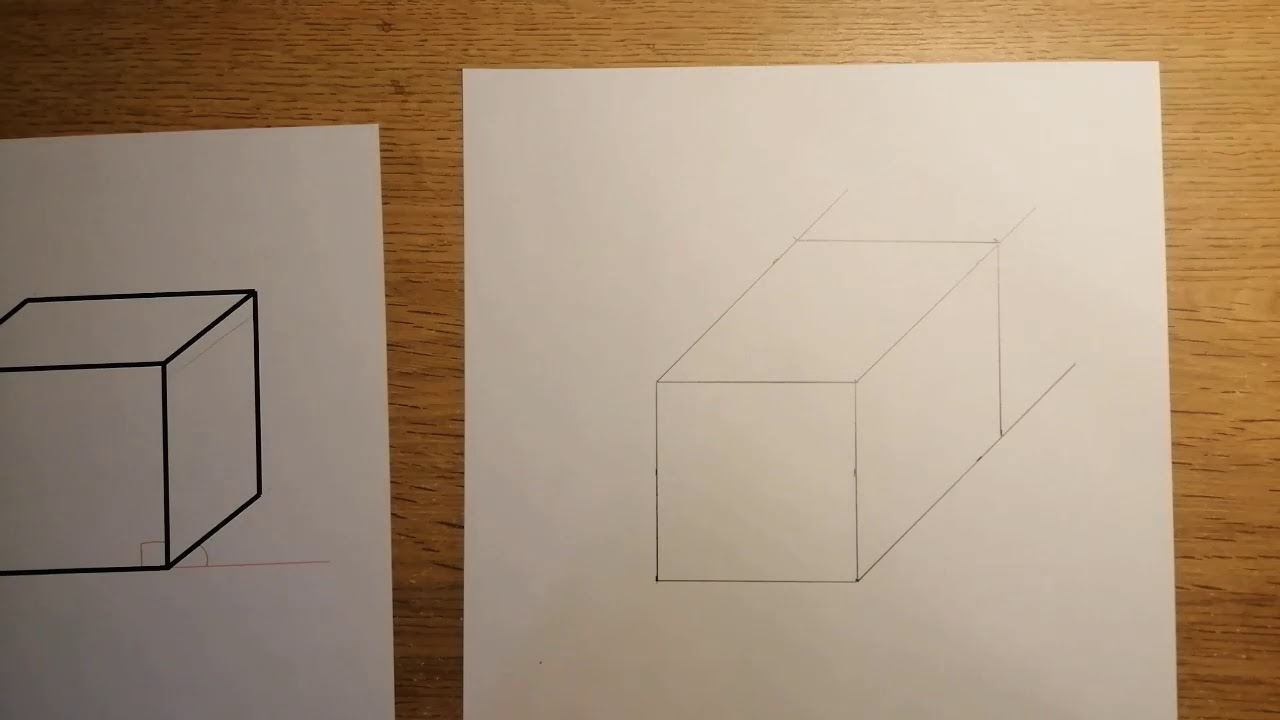 Oblique Cube Drawing