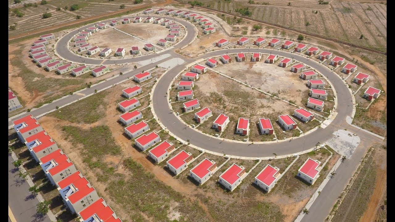 Drone footage of the Saglemi Housing Project, Accra