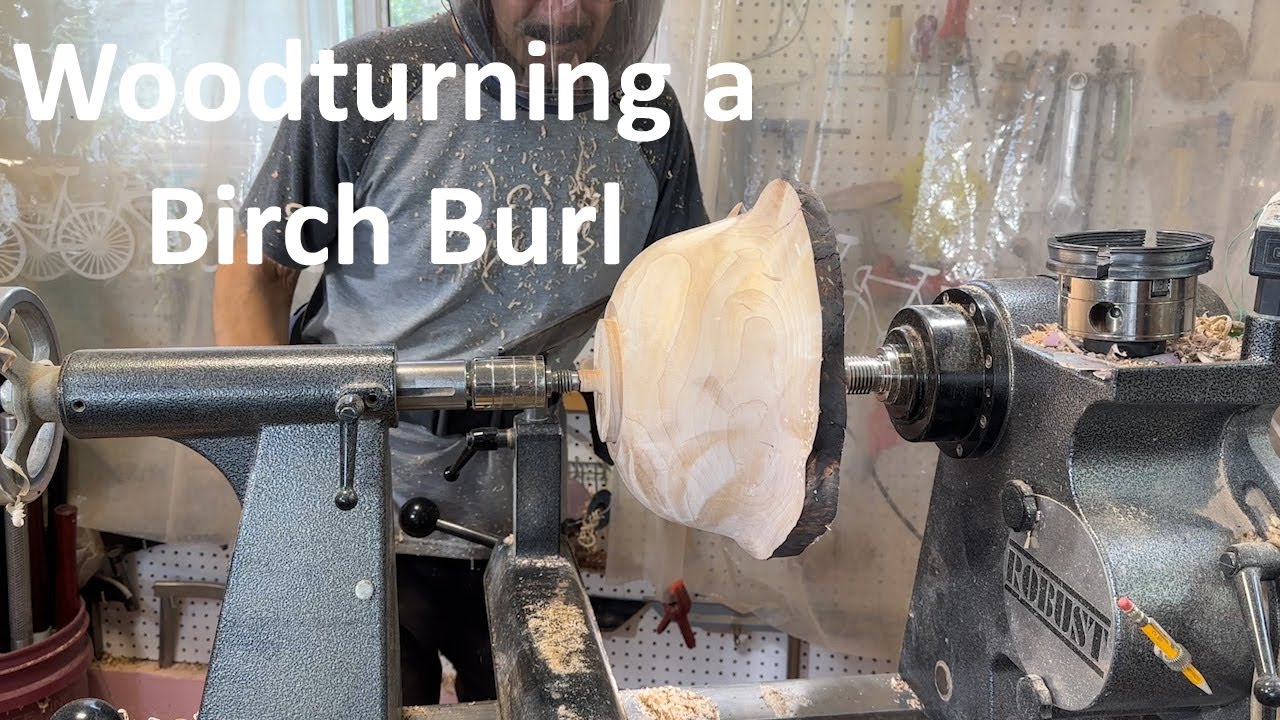 Woodturning a Birch Burl