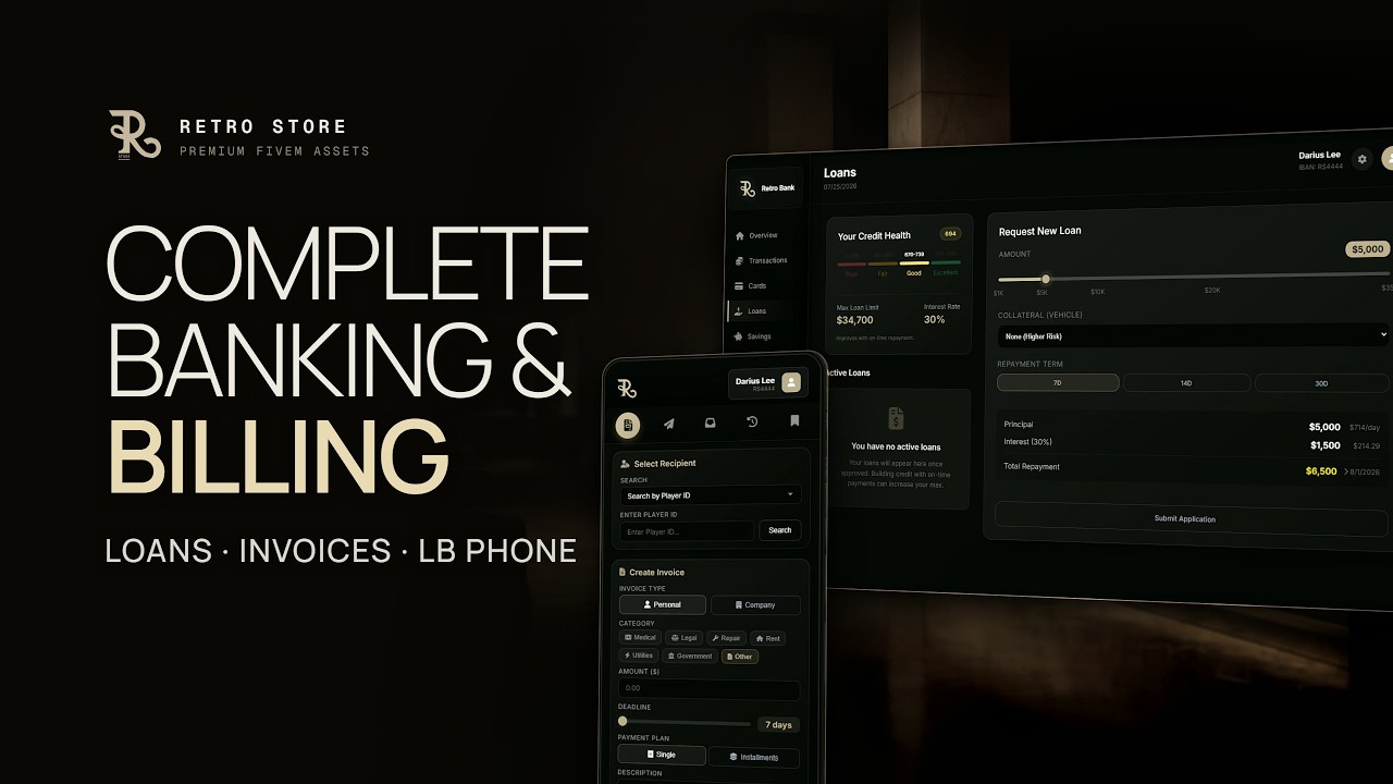 [SCRIPT] Complete Banking & Billing System | GTA 5, FiveM