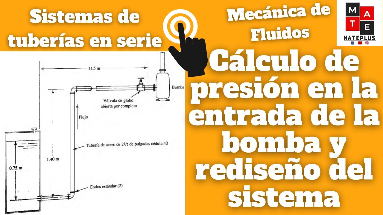 Cálculo de presión en la entrada de una bomba y rediseño del sistema, Sistemas de tuberías en serie