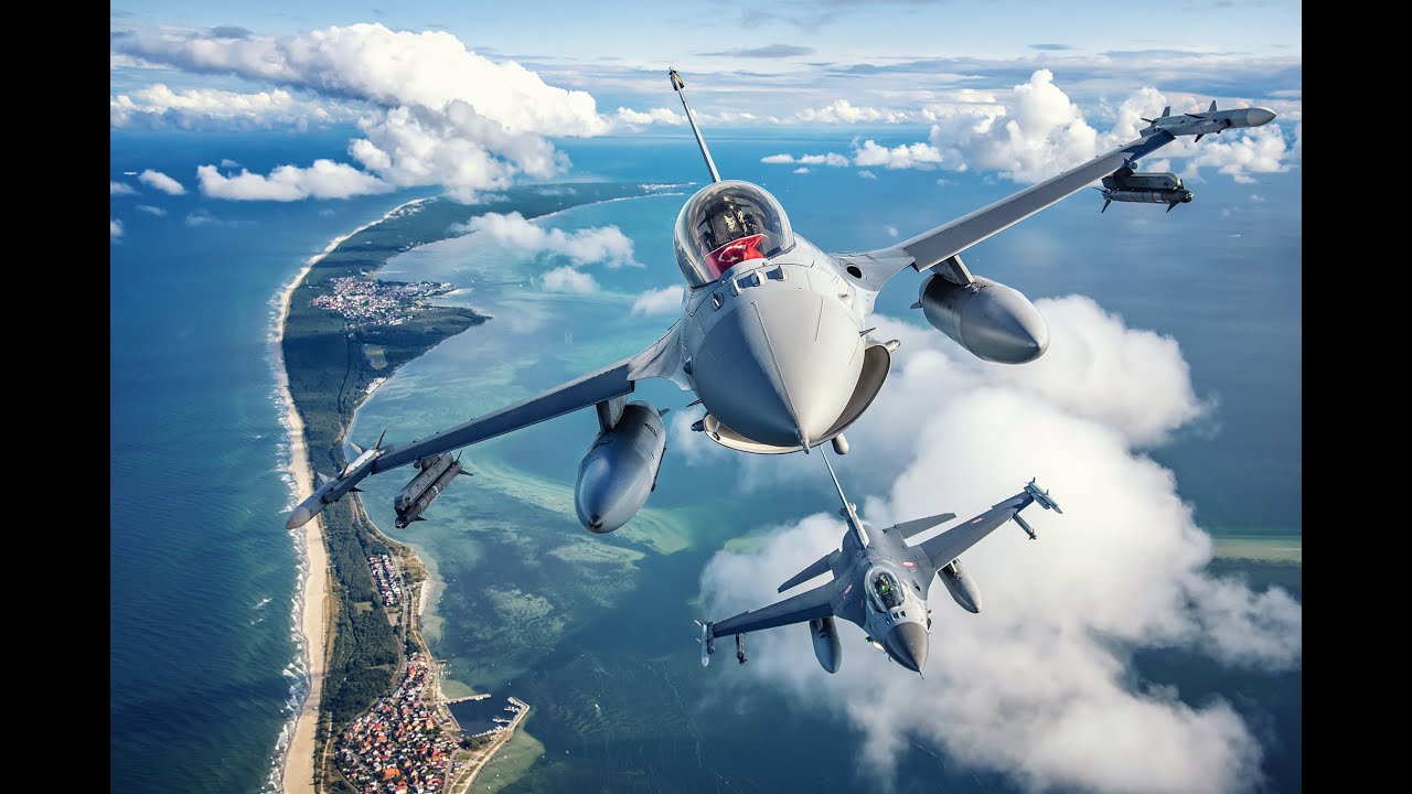 Air-to-Air photo shoot with Turkish Air Force F-16 during NATO Baltic Air Policing in Malbork Poland