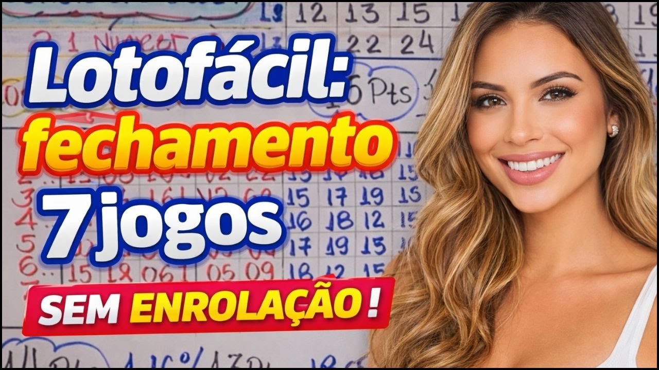 Lotofácil fechamento manual 7 jogos