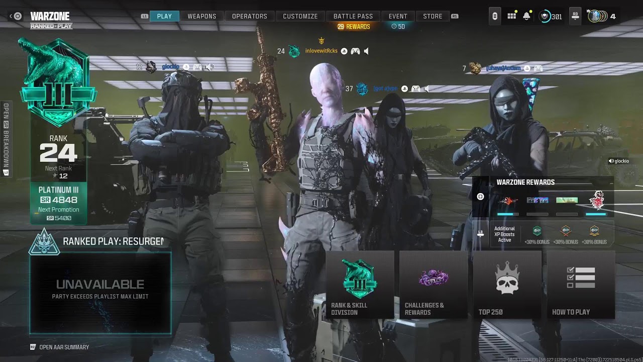 Dan, Warzone ranked