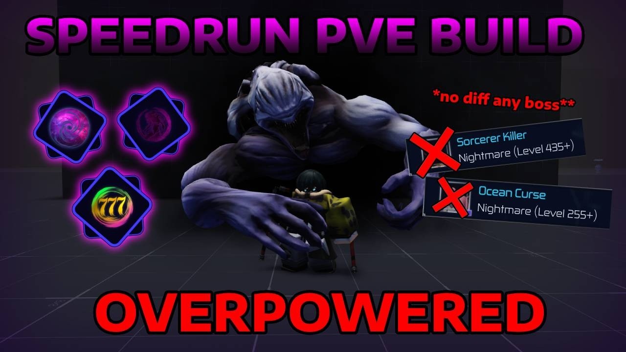 The STRONGEST PvE Build in Jujutsu Infinite.. (Speedrun Bosses)