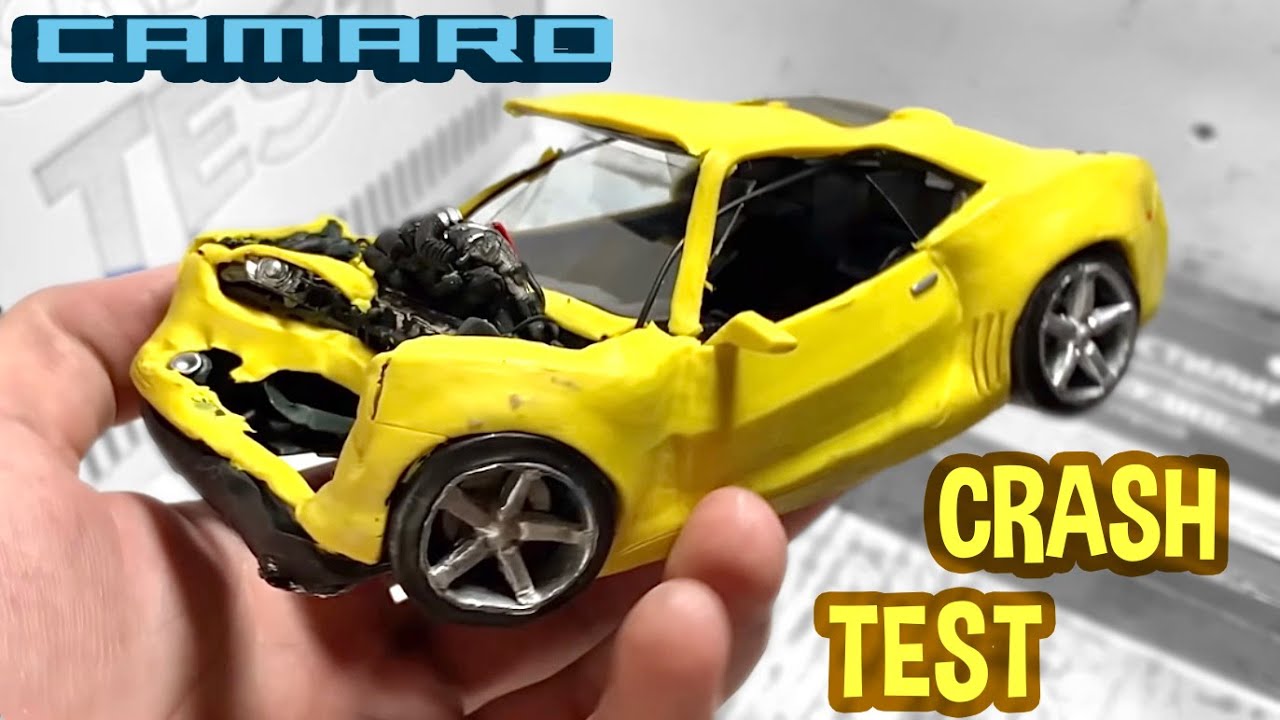 Краш-тест - Chevrolet Camaro, машинка из пластилина