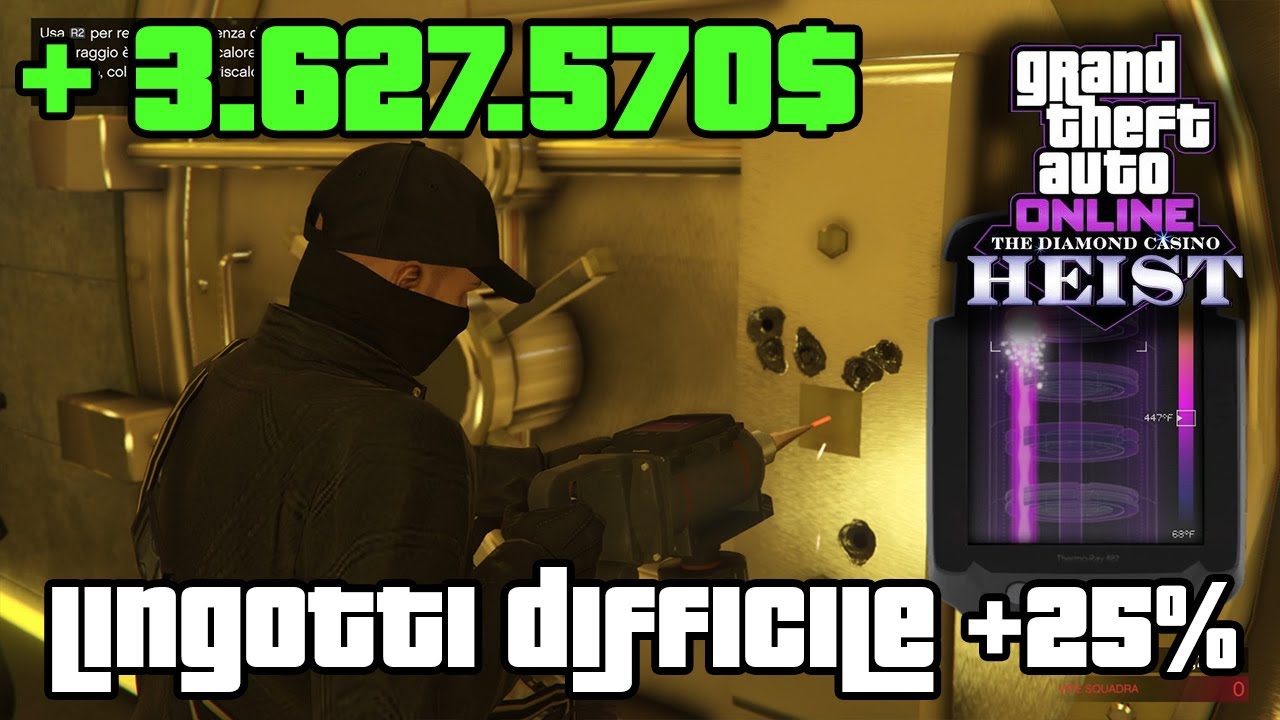 3.627.570$ Che bella settimana - Colpo al Casinò Stealth Difficile Lingotti - GTA ONLINE ITA