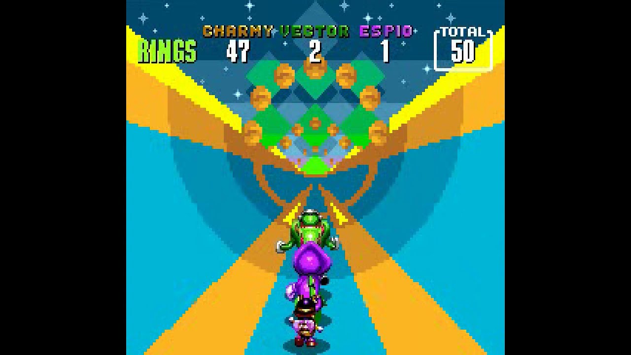 Sonic The Hedgehog 2 Classic Heroes Special Stage (Team Chaotix)(Emerald Run)(Sonic 2)