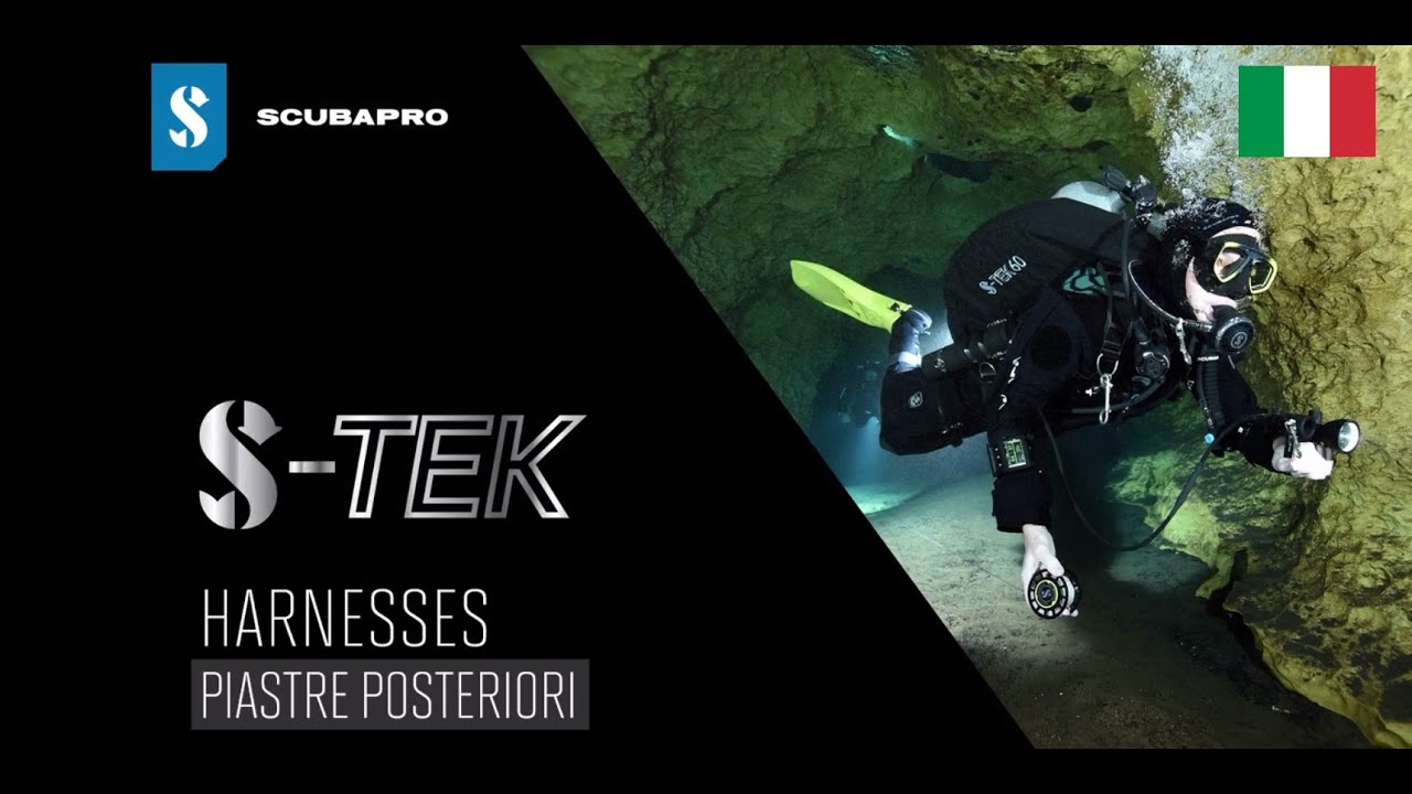 SCUBAPRO S-TEK: PIASTRE POSTERIORI, PRO HARNESS CON SCHIENALINO, IMBRAGO PURE CON SCHIENALINO