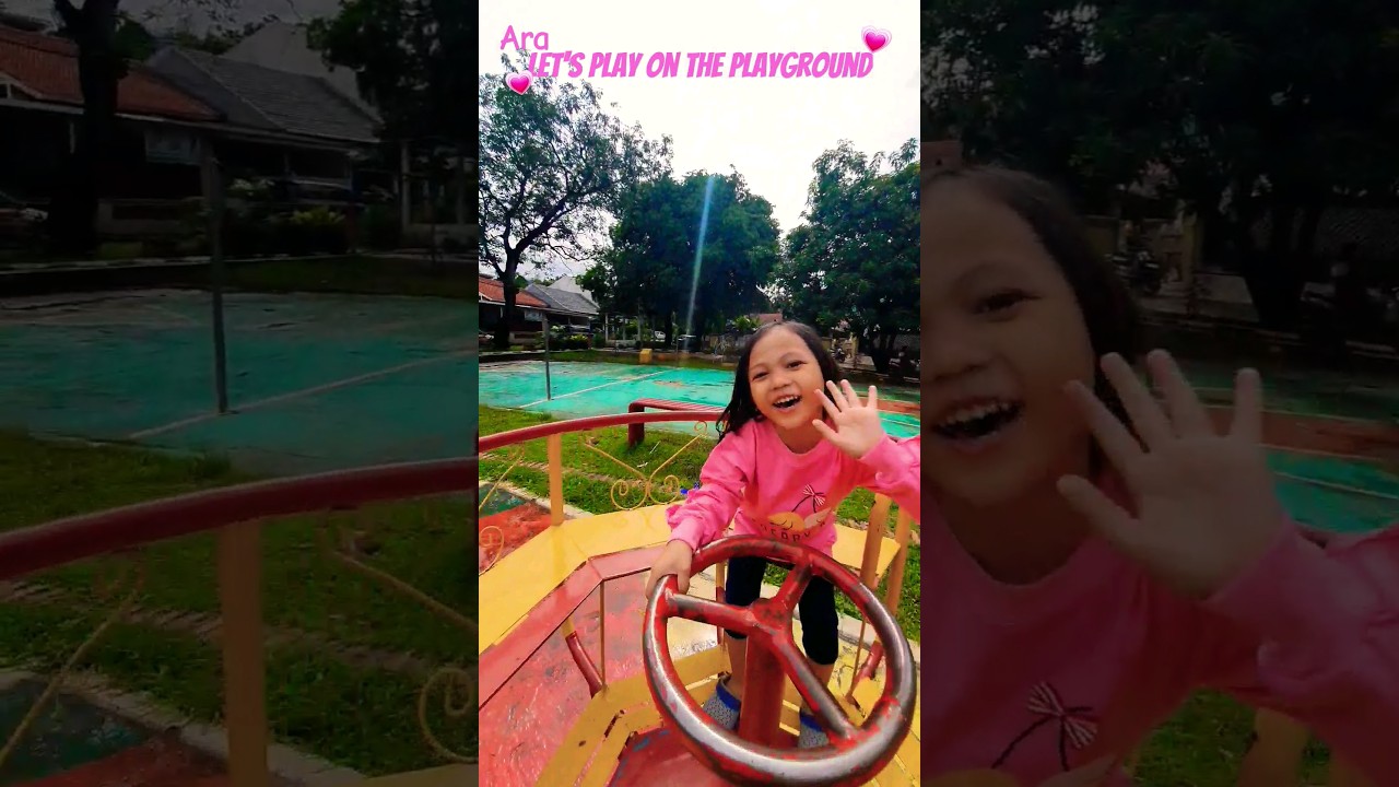 Let's play on the playground with Ara 💗 #popularkidssong #nurseryrhymes #shortsviral #fun #funtime