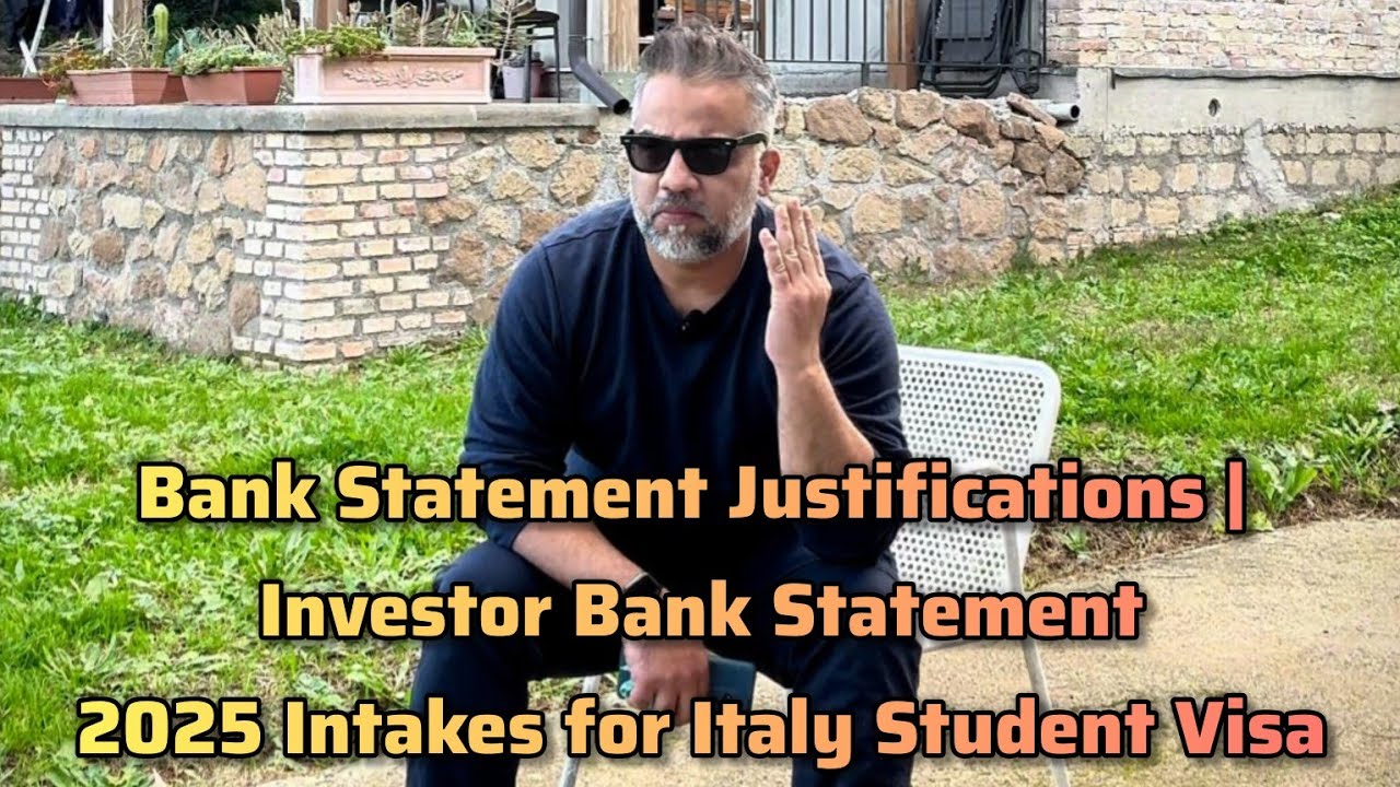 Bank Statement Justifications | Investor Bank Statement #italystudentvisa2025
