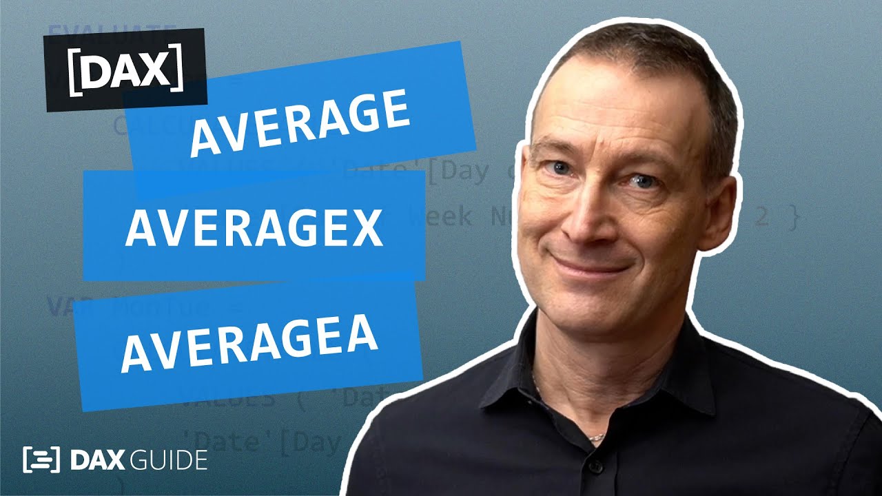 AVERAGE, AVERAGEA, AVERAGEX — руководство по DAX