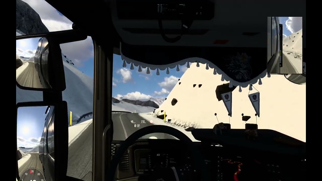 ETS2 1.58 TMP ProMods server Polarlicht, Schneesturm, Glatte Straßen nach Nuuk