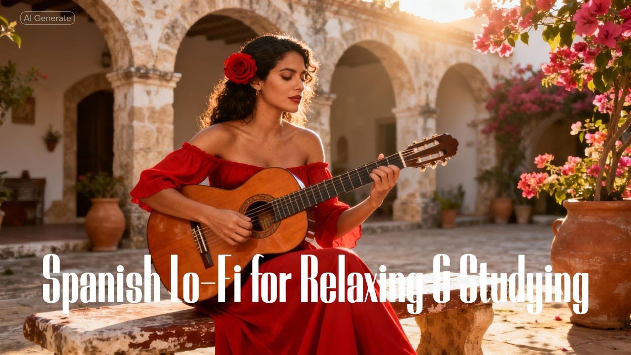 Spanish Lo-Fi for Relaxing & Studying. Café / lounge background music. #SpanishGuitar #lofibeats