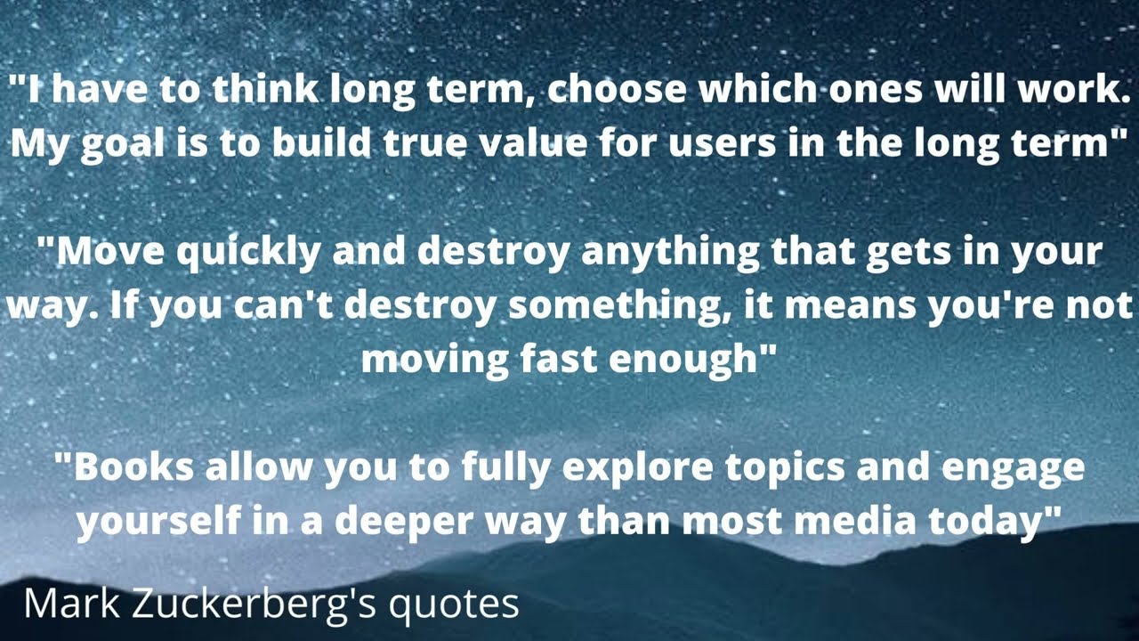Mark Zuckerberg's quotes