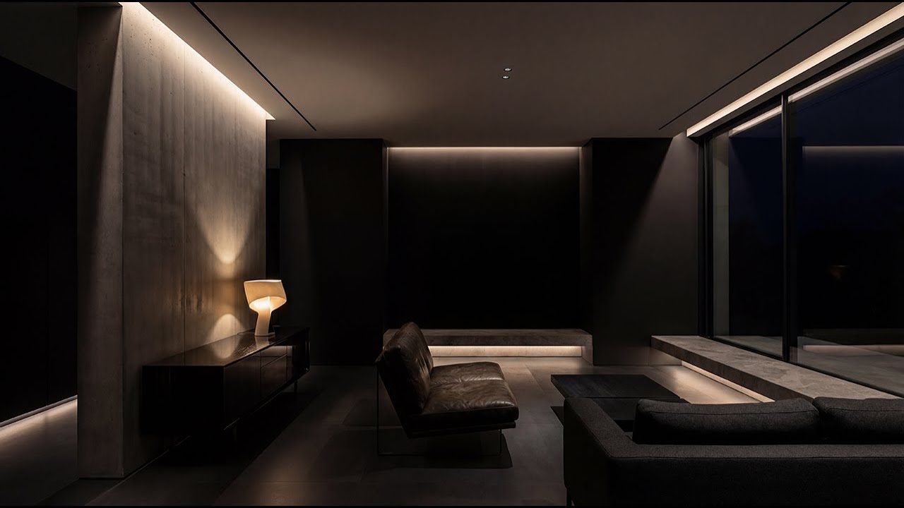 Dark ambient OLED wallpaper designed for modern TVs.