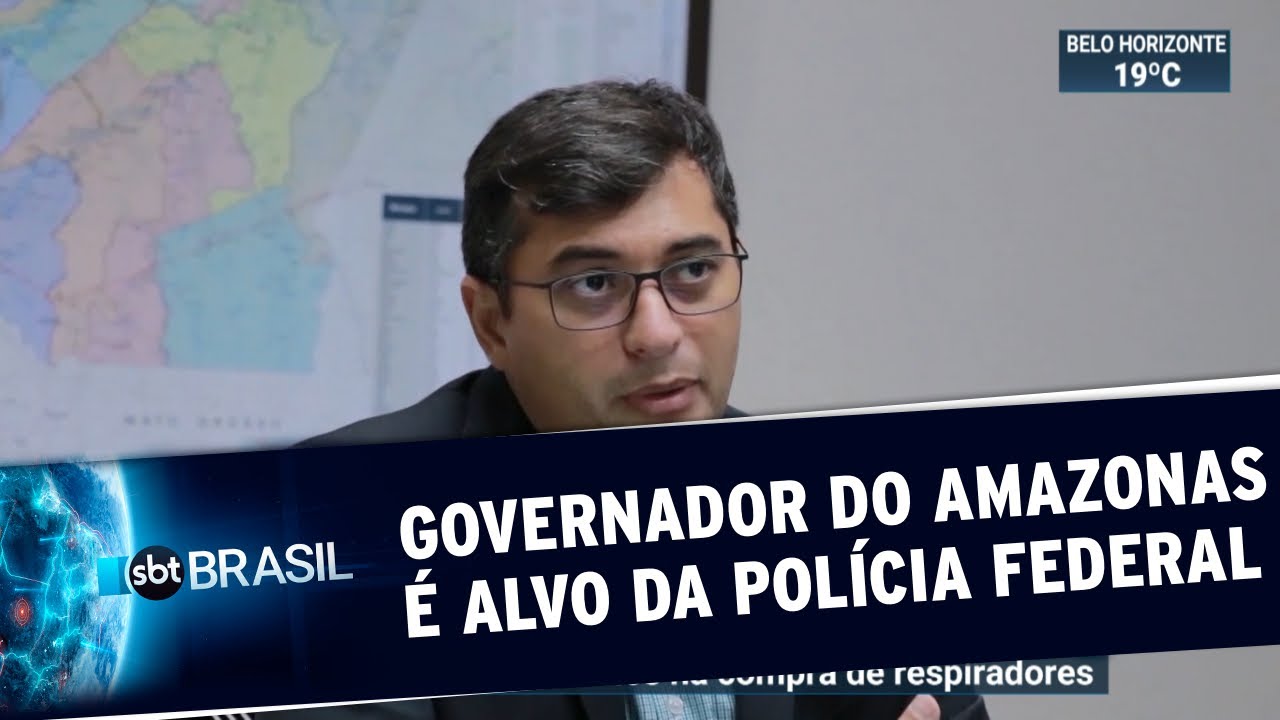 Governador do Amazonas, Wilson Lima &eacute; alvo de opera&ccedil;&atilde;o da PF | SBT Brasil (30/06/20)