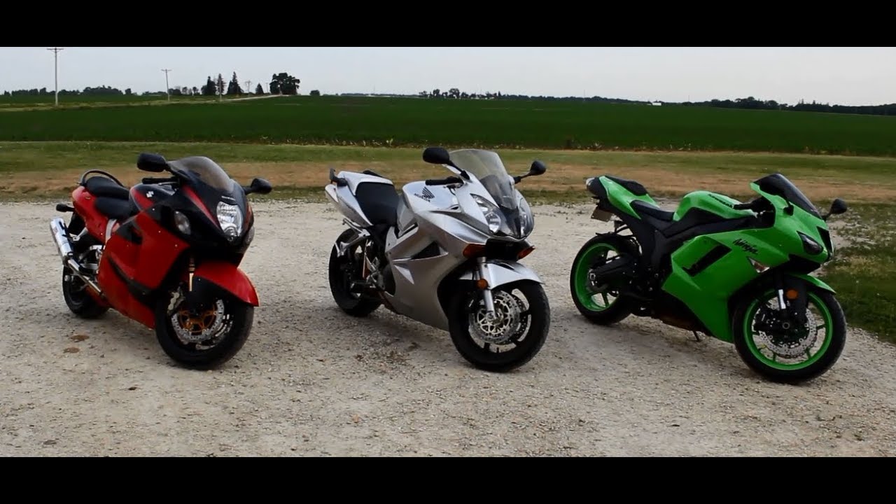 Hayabusa, VFR800, and Ninja 600cc Personal Thoughts/Sound Comparison
