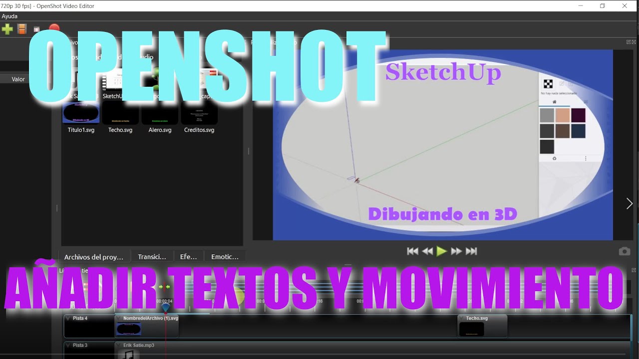 Openshot - Insertar y editar textos - Darles movimiento