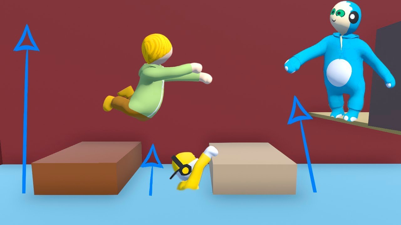 ➡️ESCAPA DEL AGUA 🌊💦💧 MINI-JUEGO con BEBE VITA, MILO Y ADRI SON UNOS PAYASOS EN HUMAN FALL FLAT