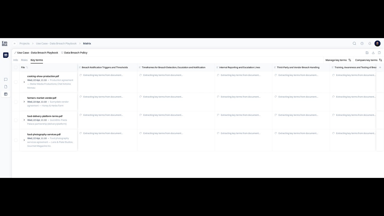 Emma Legal Product Update: Introducing Projects for Bulk Document Review and Comparison