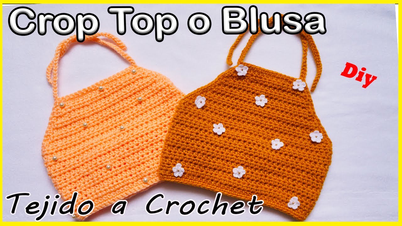 🌈Crop Top o Blusa a Crochet para Niñas (Con Indicaciones para Diferentes Tallas) Verano PASO A PASO❣