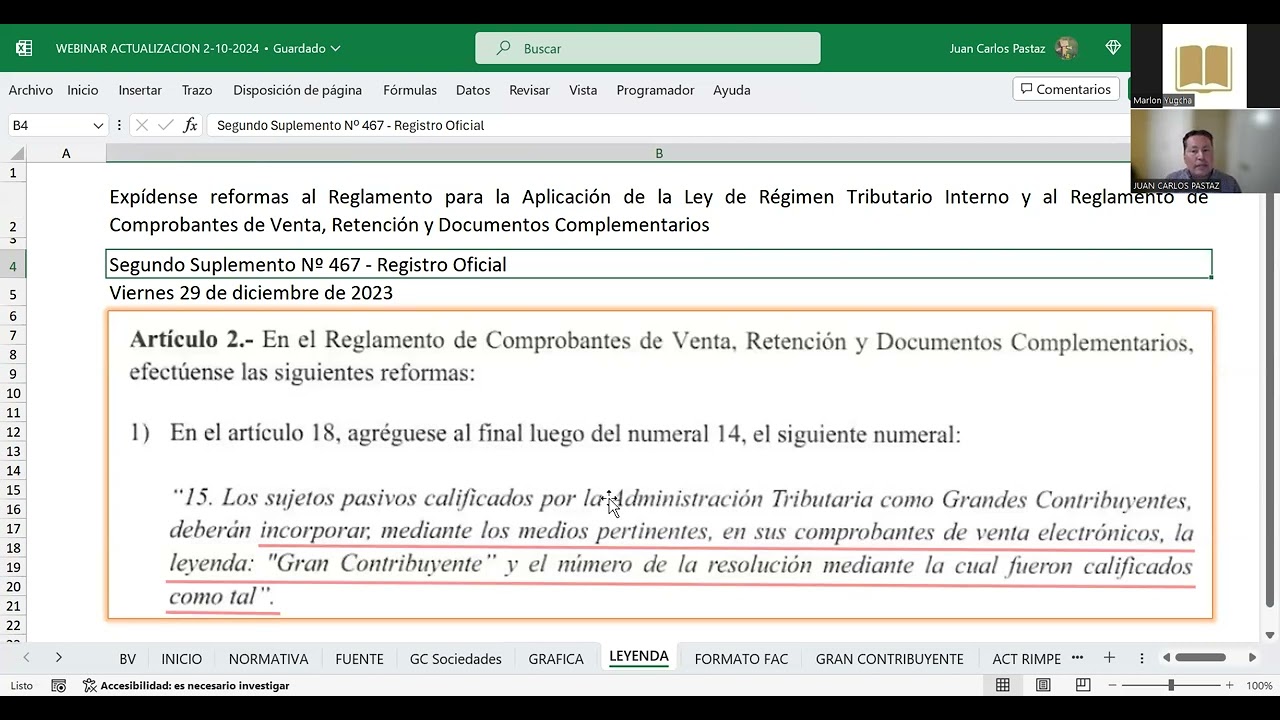 Consideraciones Tributarias 2024 Grandes Contribuyentes - RIMPE recategorización