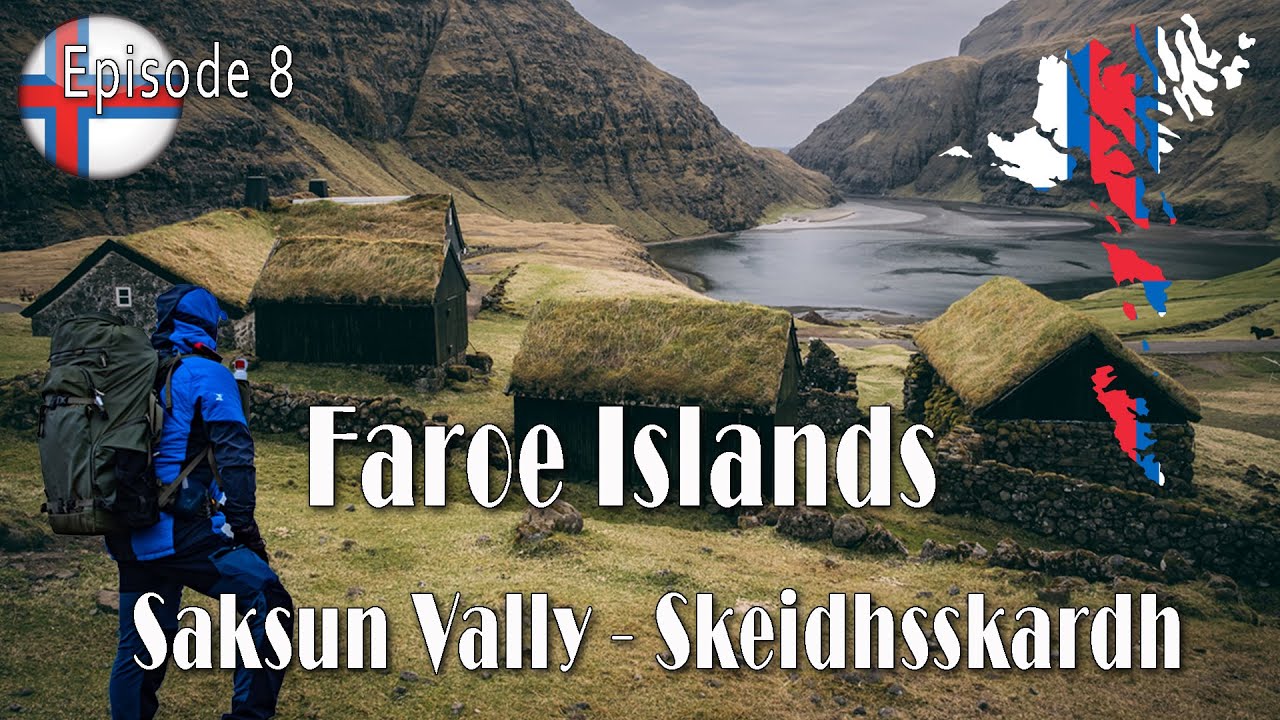 Faroe Islands - Episode 8 - Saksun village grass roof houses & the famous snake road to Nordradalur
