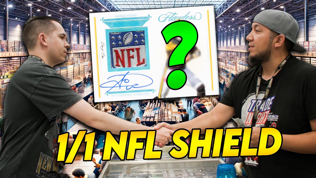 Buying a 1/1 FLAWLESS NFL Shield Auto At a Card Show 🏈