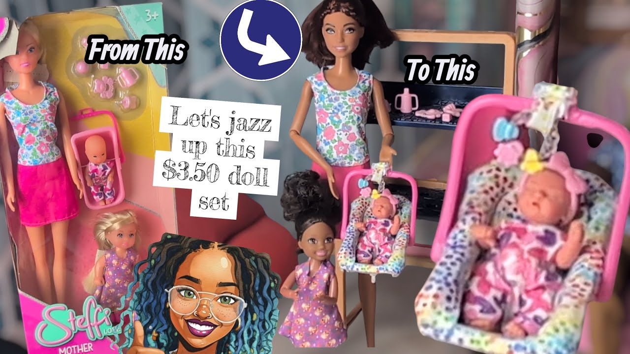 I made a $3.50 DOLL SET Look as if it cost me $50 😱🤑🤓