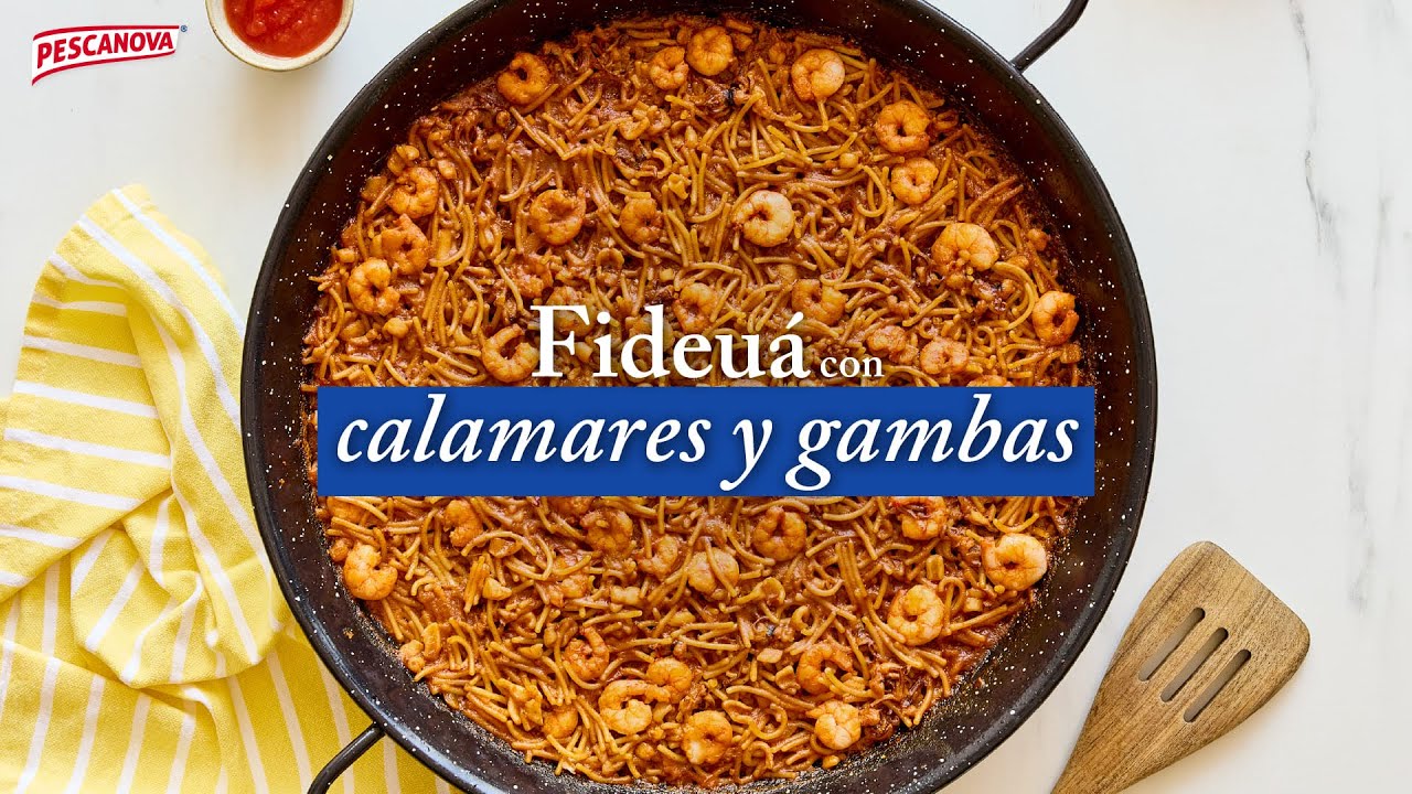 Fideu&aacute; de gambas y calamares | Comida reconfortante f&aacute;cil con Pescanova