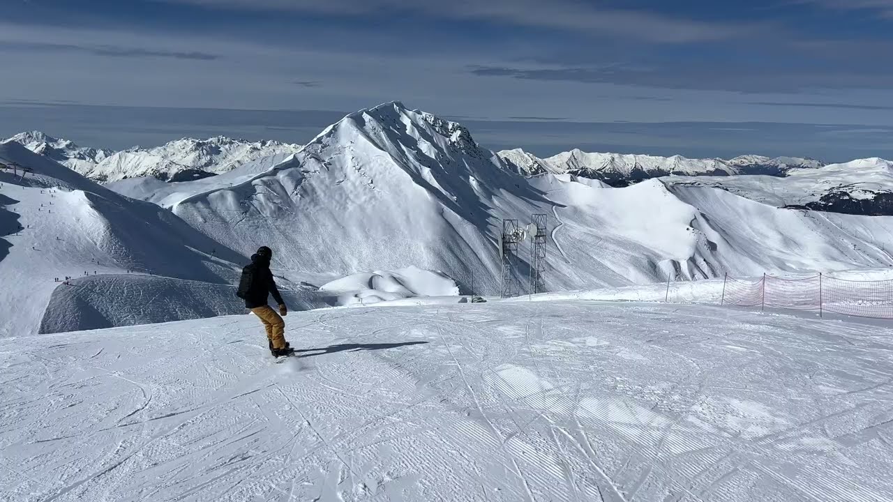 Kemping i Snowboarding we Francuskich Alpach - Luty/Marzec 2024 - Część 1 - Les Arcs i La Plagne