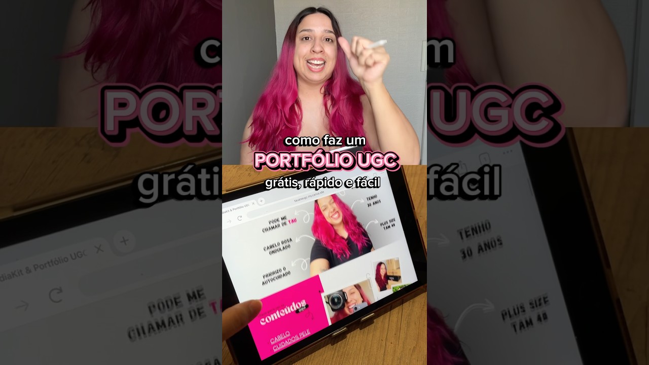 Tutorial: como fazer um PORTF&Oacute;LIO UGC gr&aacute;tis ⚡️ #ugcbrasil #portfolio