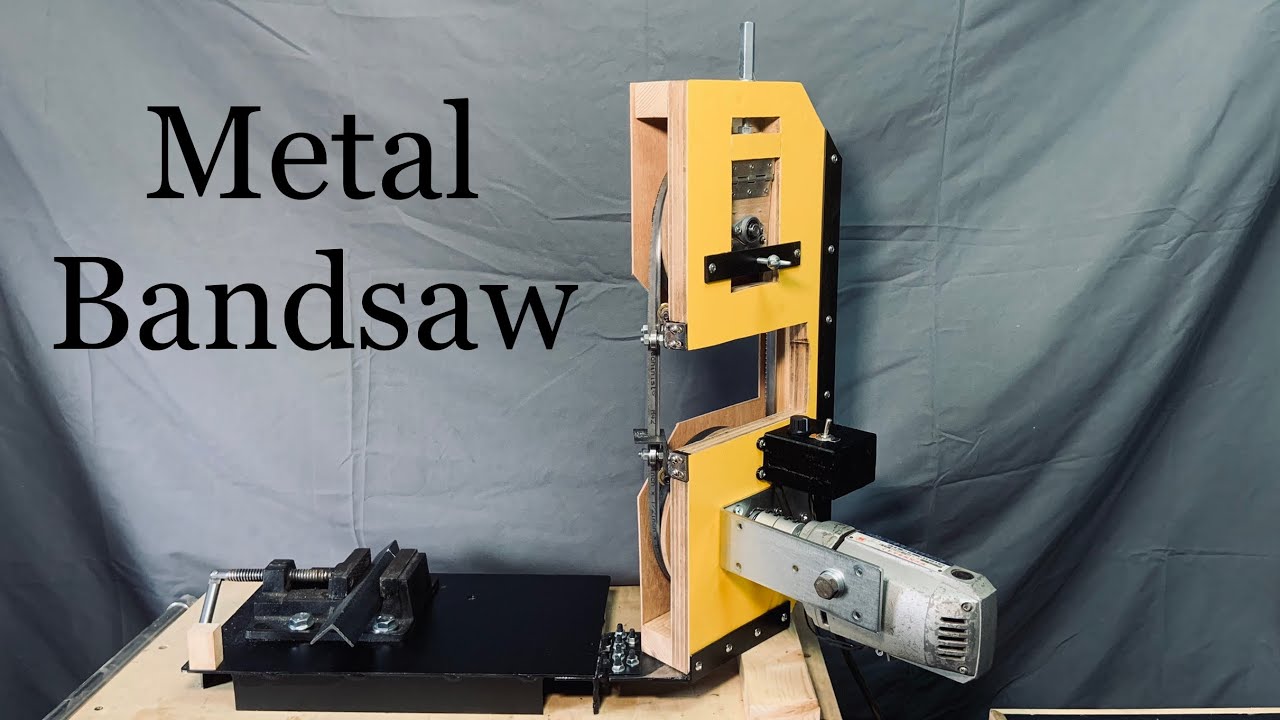 捨てないで！？古い電動工具を使ってバンドソーを作る方法！Metal Bandsaw