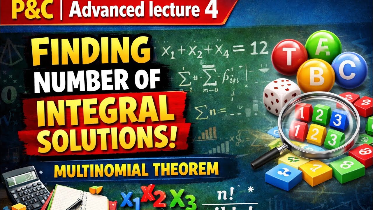 P&C | Advanced lecture 4 | finding number of integral solutions | multinomial theorem | MRS