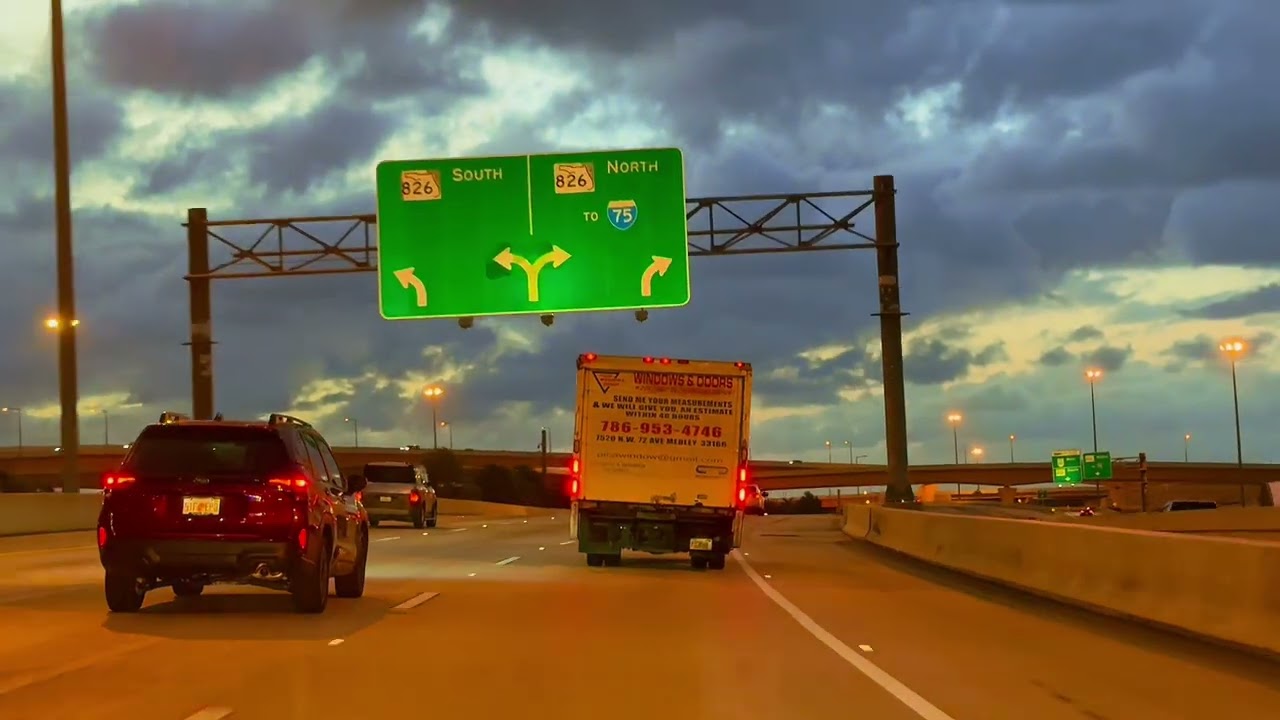 Miami Airport to Doral: Expressway & City Streets — Driving Vlog
