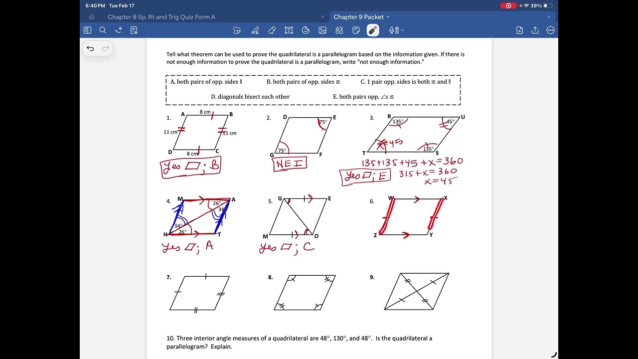 Lesson 9.2 Notes (Video)