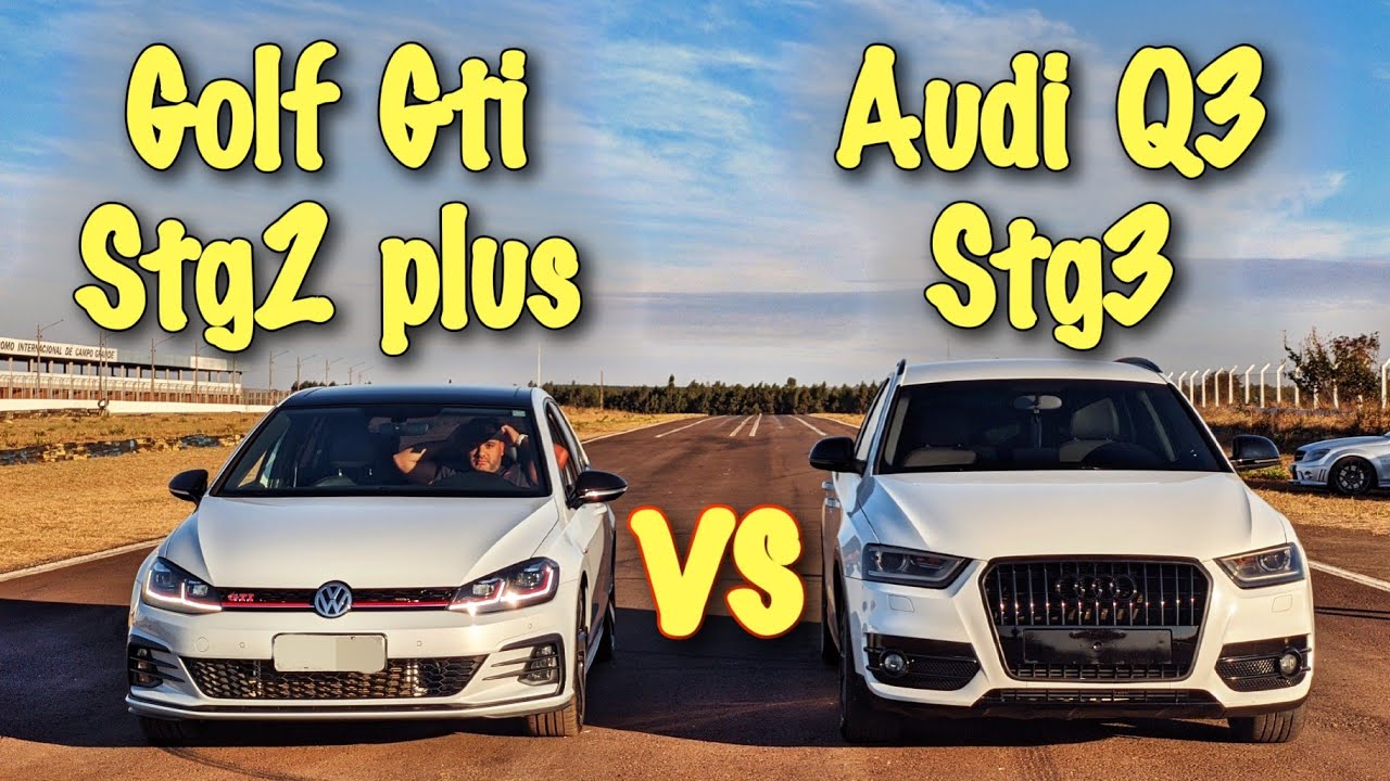 GOLF GTI MK 7,5 STG2 vs AUDI Q3 2.0T STG3! BRIGA DE FOICE NO ESCURO!