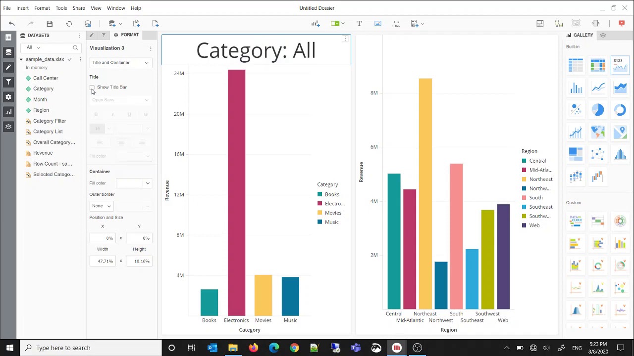 MicroStrategy Dossier - Filter Summary