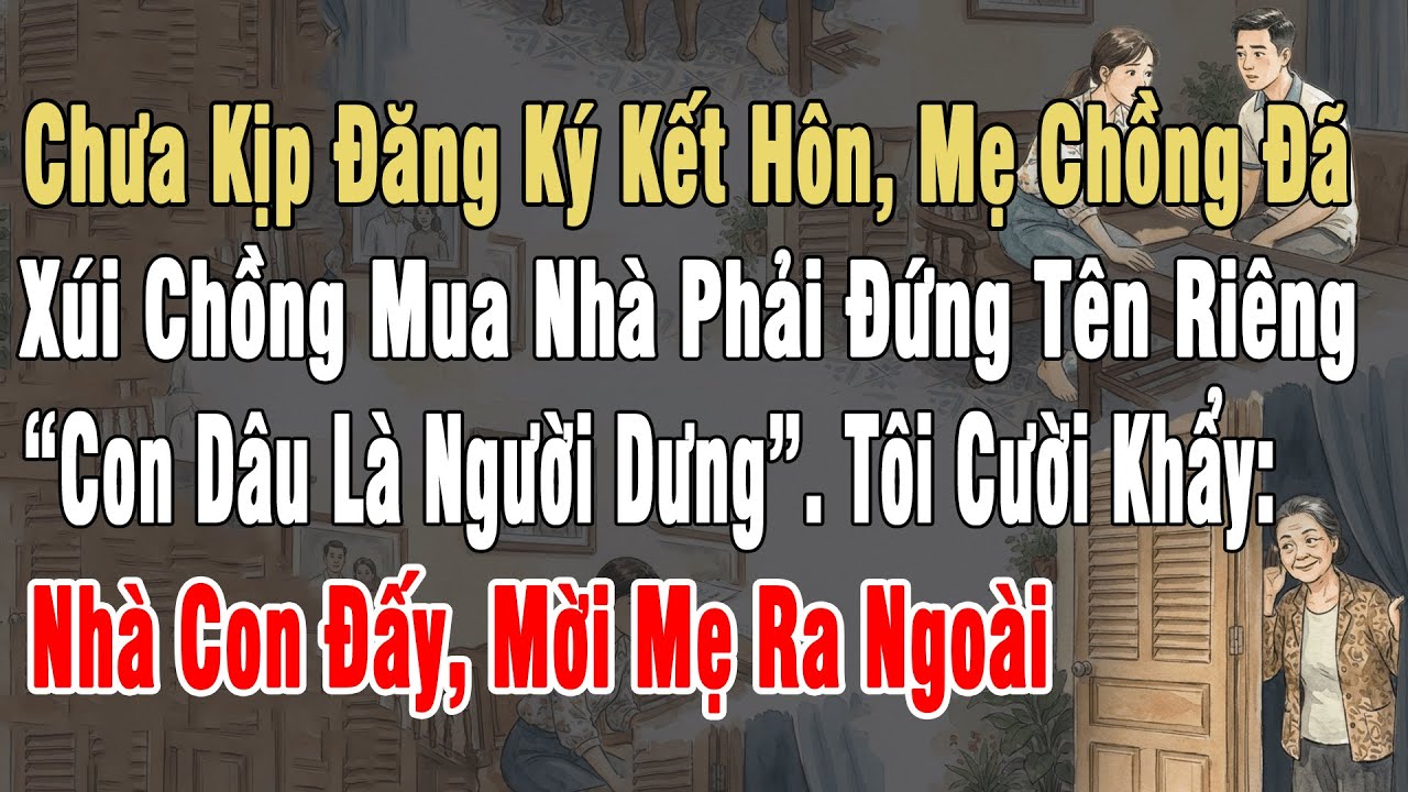 Chưa Đăng Ký Kết Hôn, Mẹ Ck Đã Xúi Chồng Mua Nhà Phải Đứng Tên Riêng.Tôi Nói 