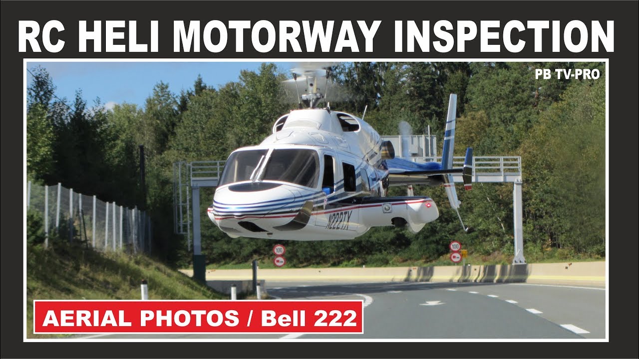 RC heli landing with fpv camera on motorway / Motorway inspection / Edition Pete Bacoh