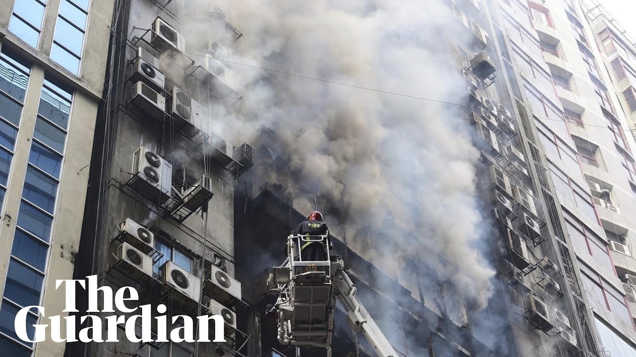 Many feared trapped as people escape Dhaka office building fire