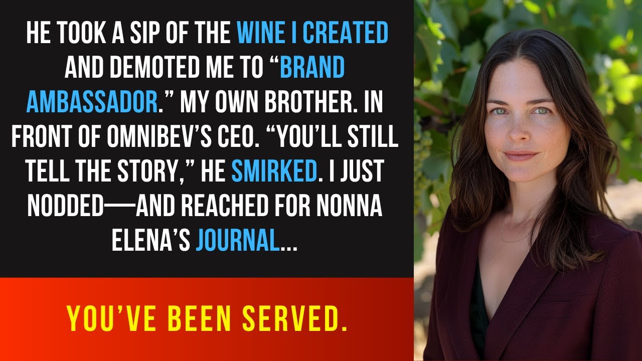My Brother Demoted Me to “Brand Ambassador” After Selling Our Winery   Until I Found Nonna’s Clause
